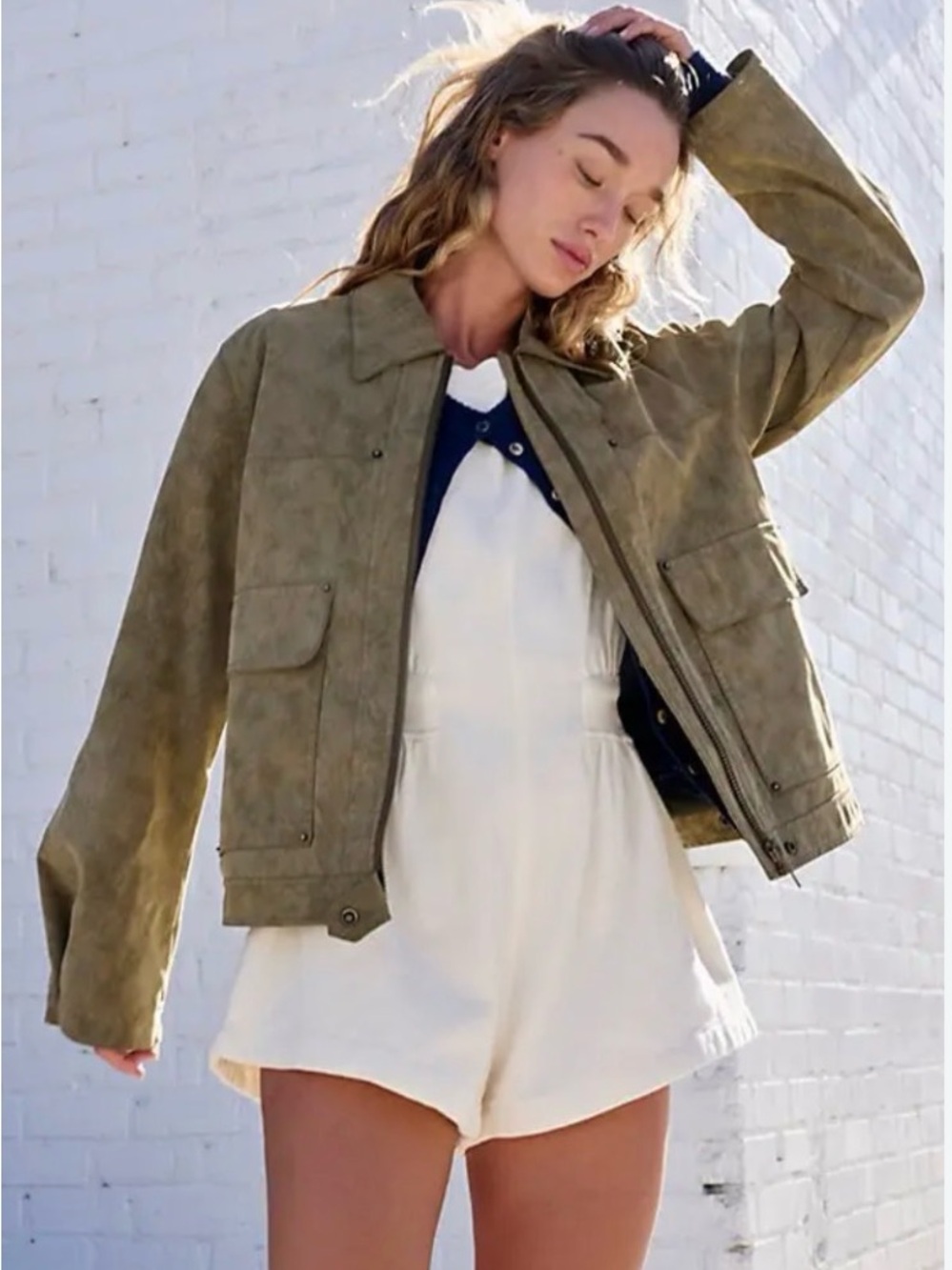We The Free Blair Vegan Suede Shirt Jacket